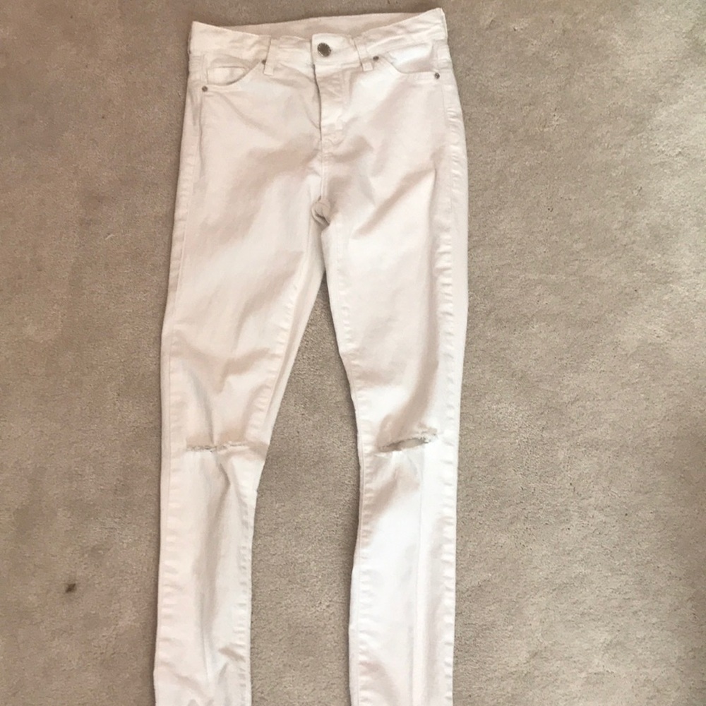 White Topshop Jamie Jeans